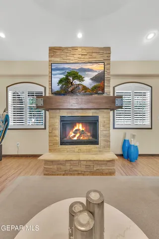 a kitchen with counter top space cabinets and stainless steel appliances