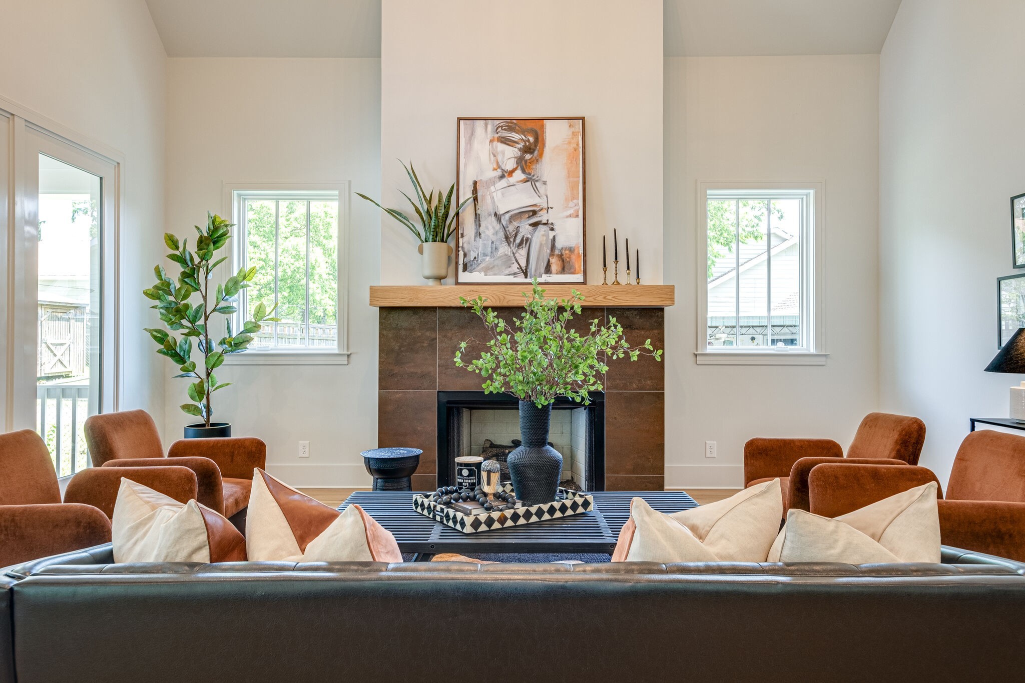 4012 Murphy Road Nashville, TN 37209 - Photo 23 of 63 a living room with furniture and a fireplace