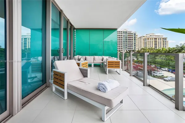 a outdoor view with a sitting space