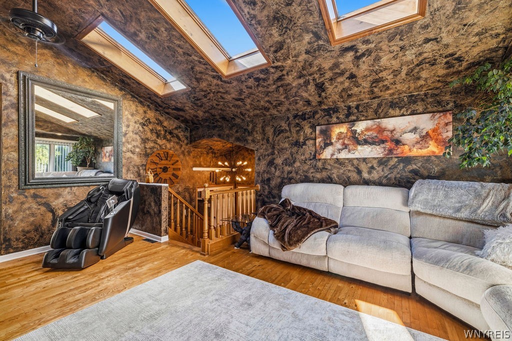 3089 Creek Road Porter, NY 14174 - Photo 15 of 33 Enormous living room with fireplace, cathedral ceilings and skylights