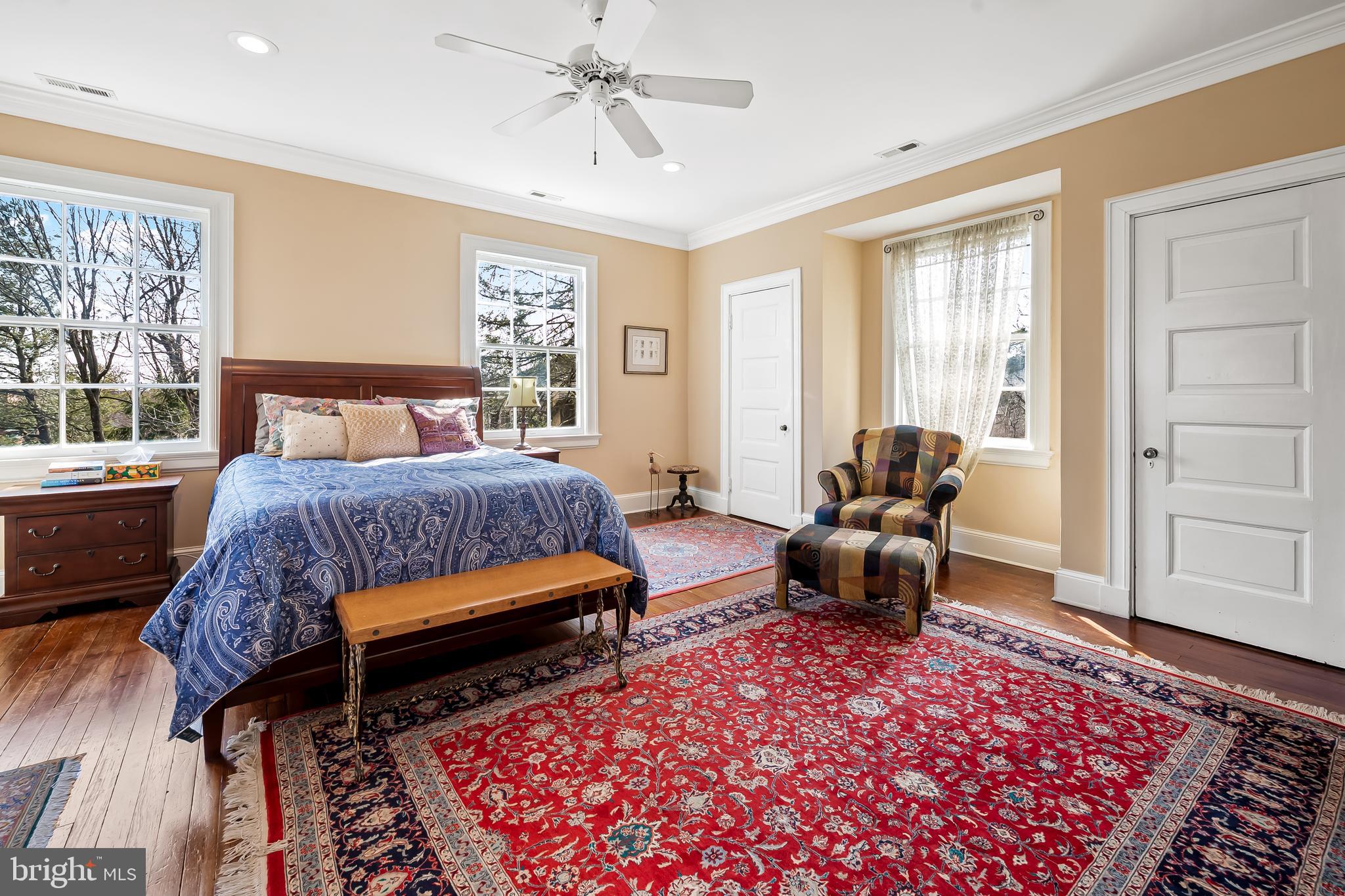 1605 Terrace Road Baltimore, MD 21209 - Photo 28 of 45 a bedroom with a bed and wooden floor