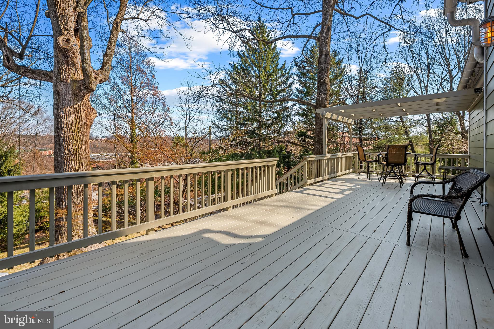1605 Terrace Road Baltimore, MD 21209 - Photo 40 of 45 a view of balcony with wooden floor and outdoor seating