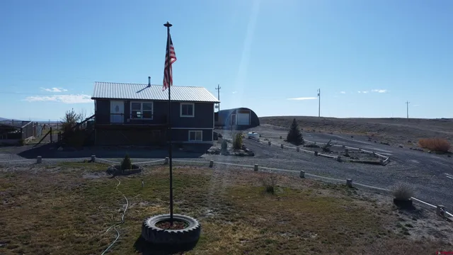 a table and chairs in a room
