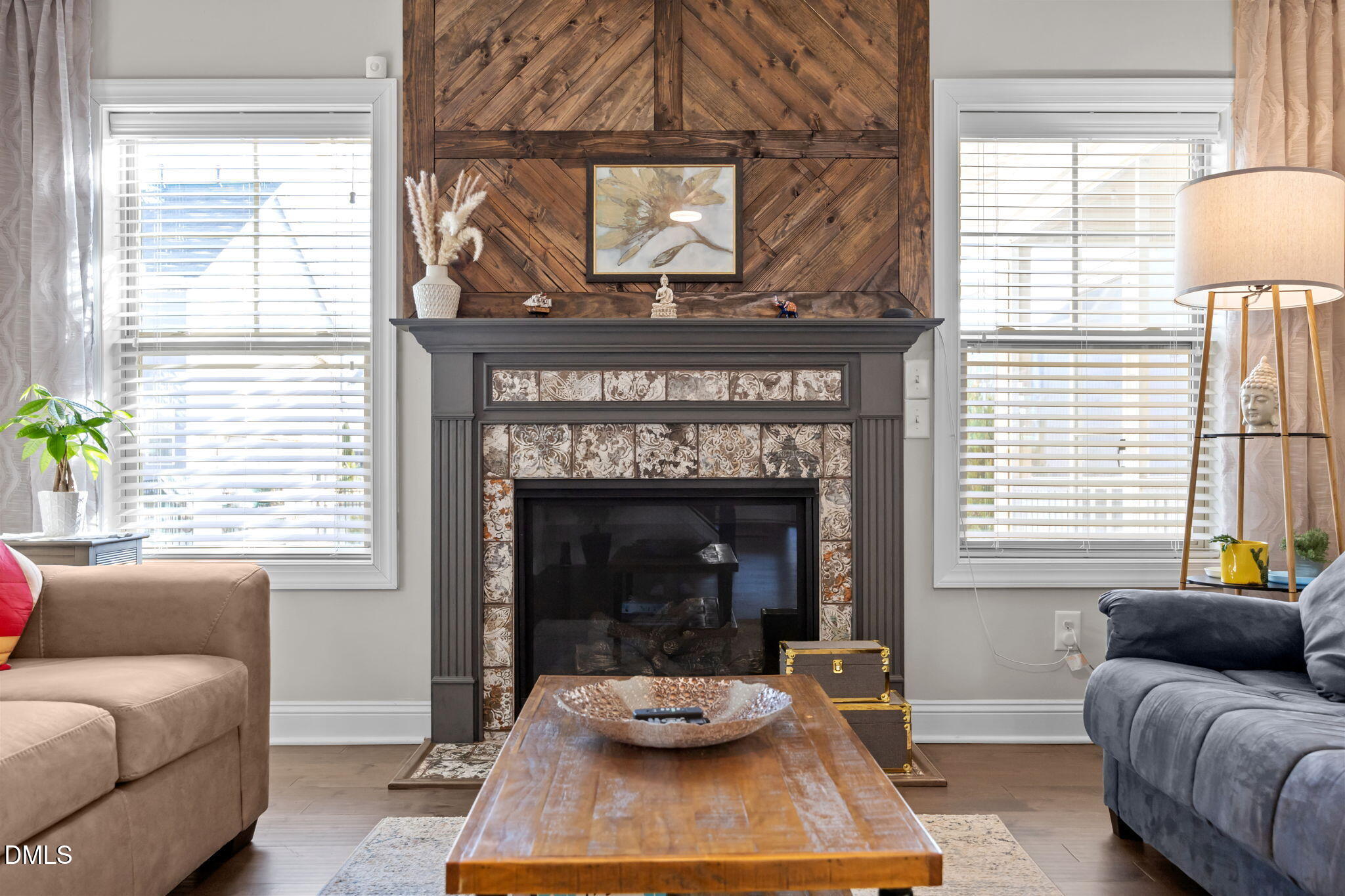 3528 Jones Lake Road Fuquay-Varina, NC 27526 - Photo 18 of 50 a living room with furniture and a fireplace