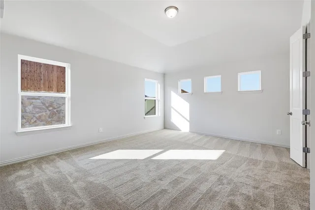 an empty room with an entryway