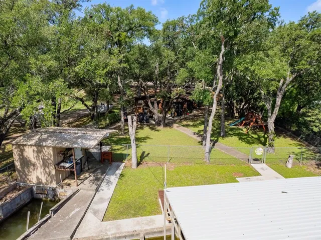 a view of an outdoor space and swimming pool