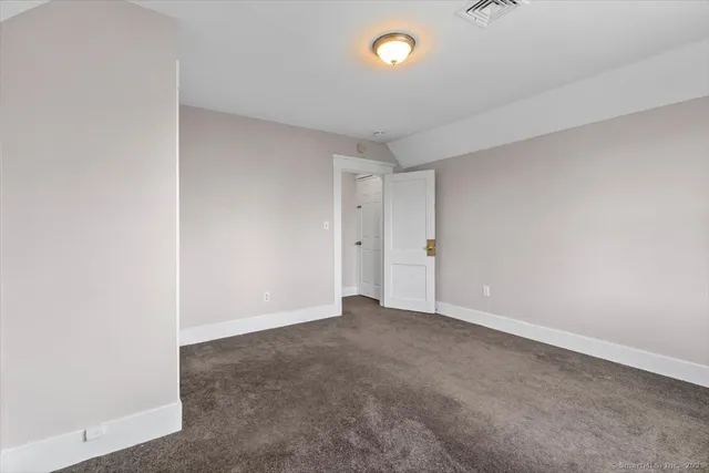 an empty room with an entryway