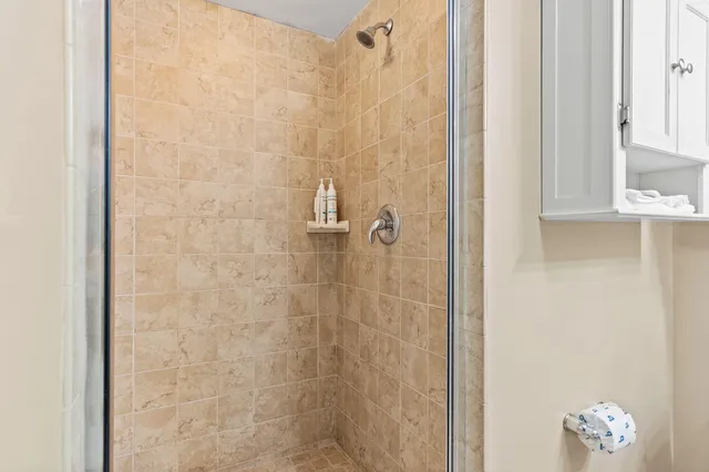 a view of a chair in wooden deck