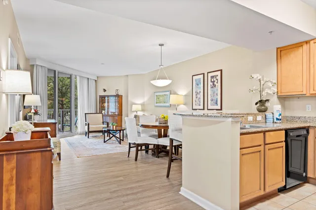 a view of a chairs and table on the deck