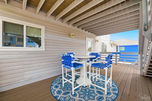 a view of outdoor space with seating area