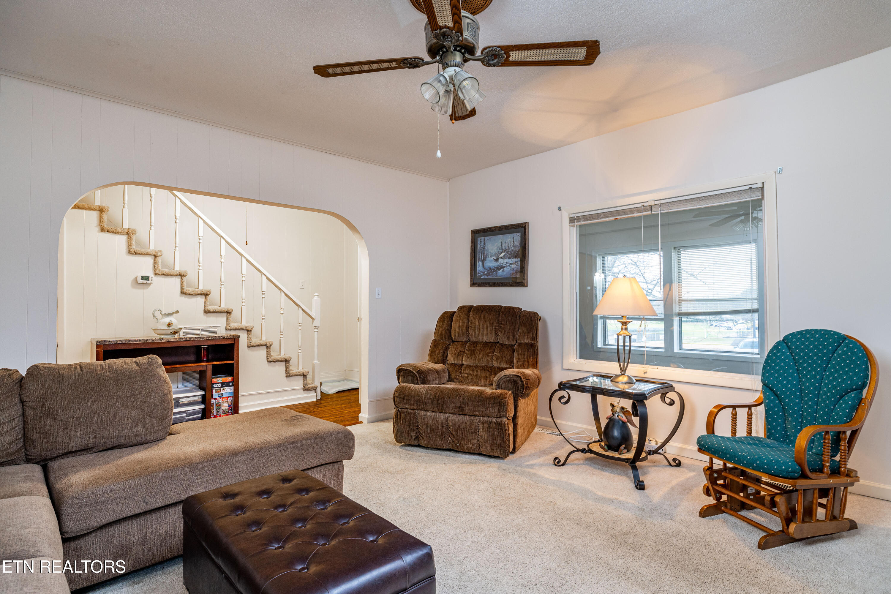 1240 North Wright Road Alcoa, TN 37701 - Photo 6 of 23 Living Room and Staircase