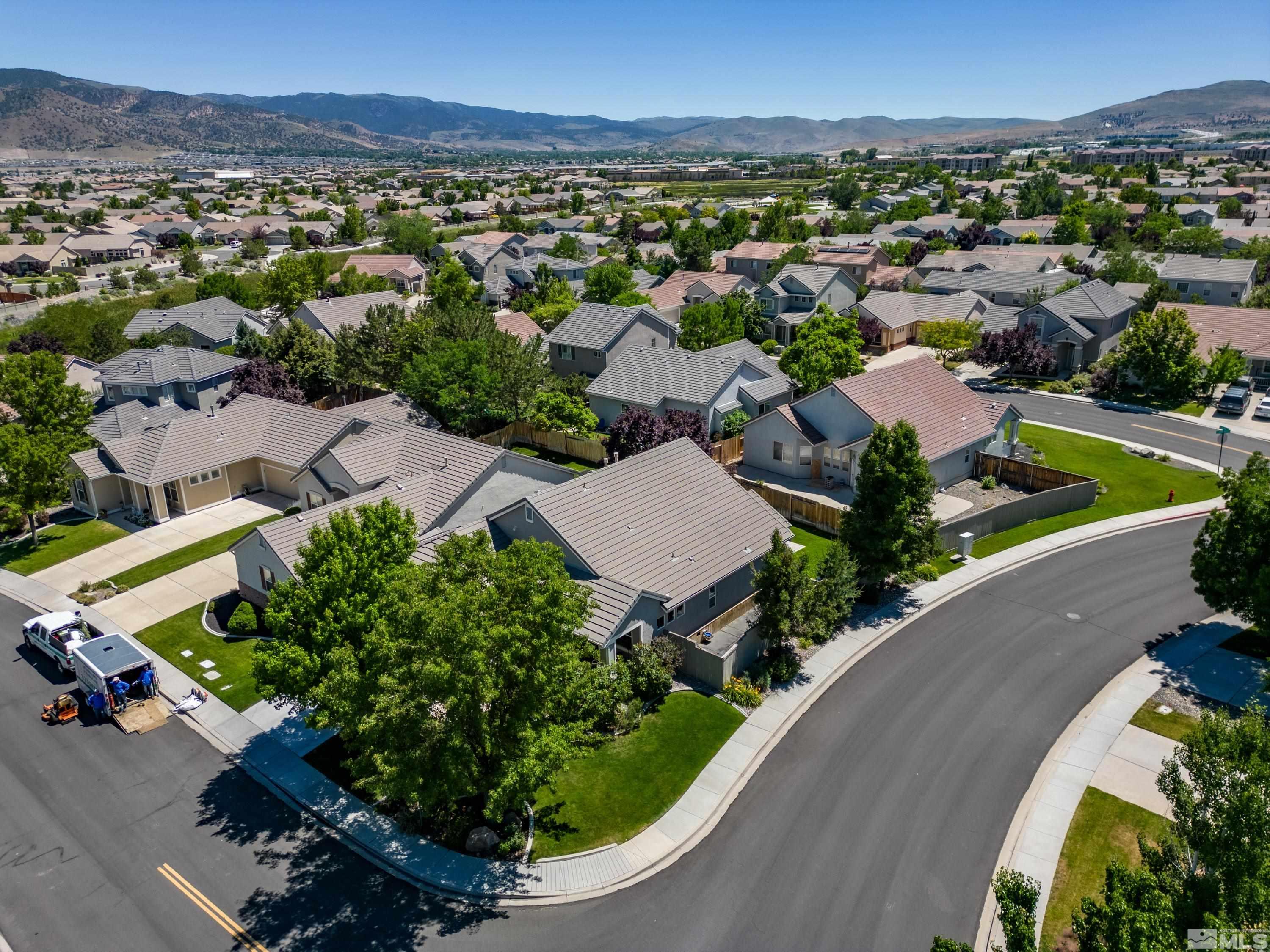 1600 Red Gulch Court Reno, NV 89521 - Photo 35 of 39 an aerial view of a house with a garden