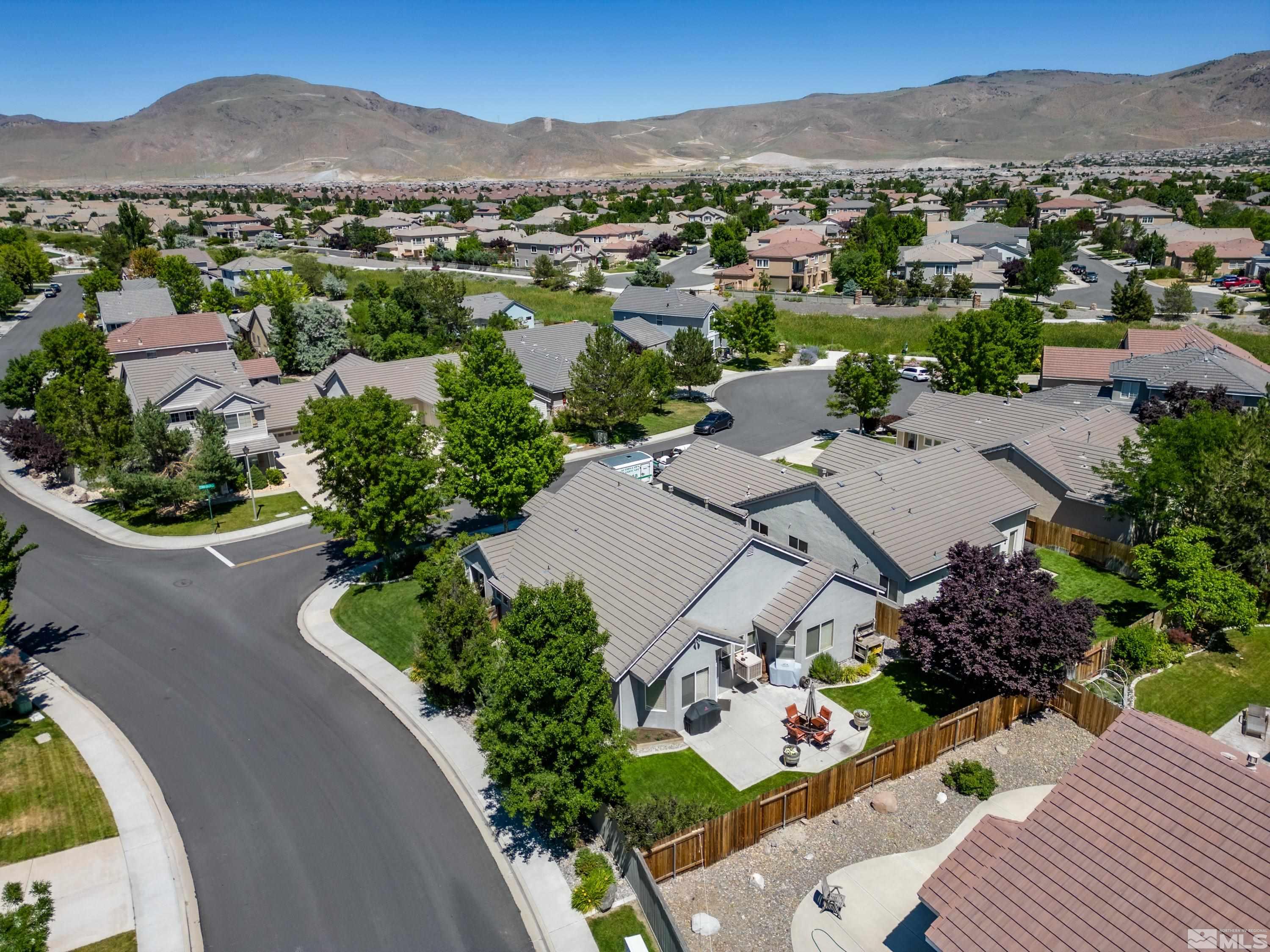 1600 Red Gulch Court Reno, NV 89521 - Photo 36 of 39 an aerial view of a house with a garden