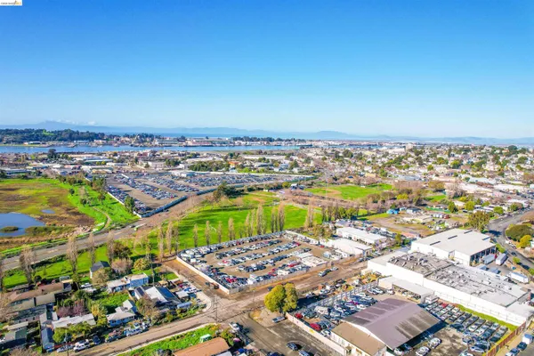 an aerial view of a city