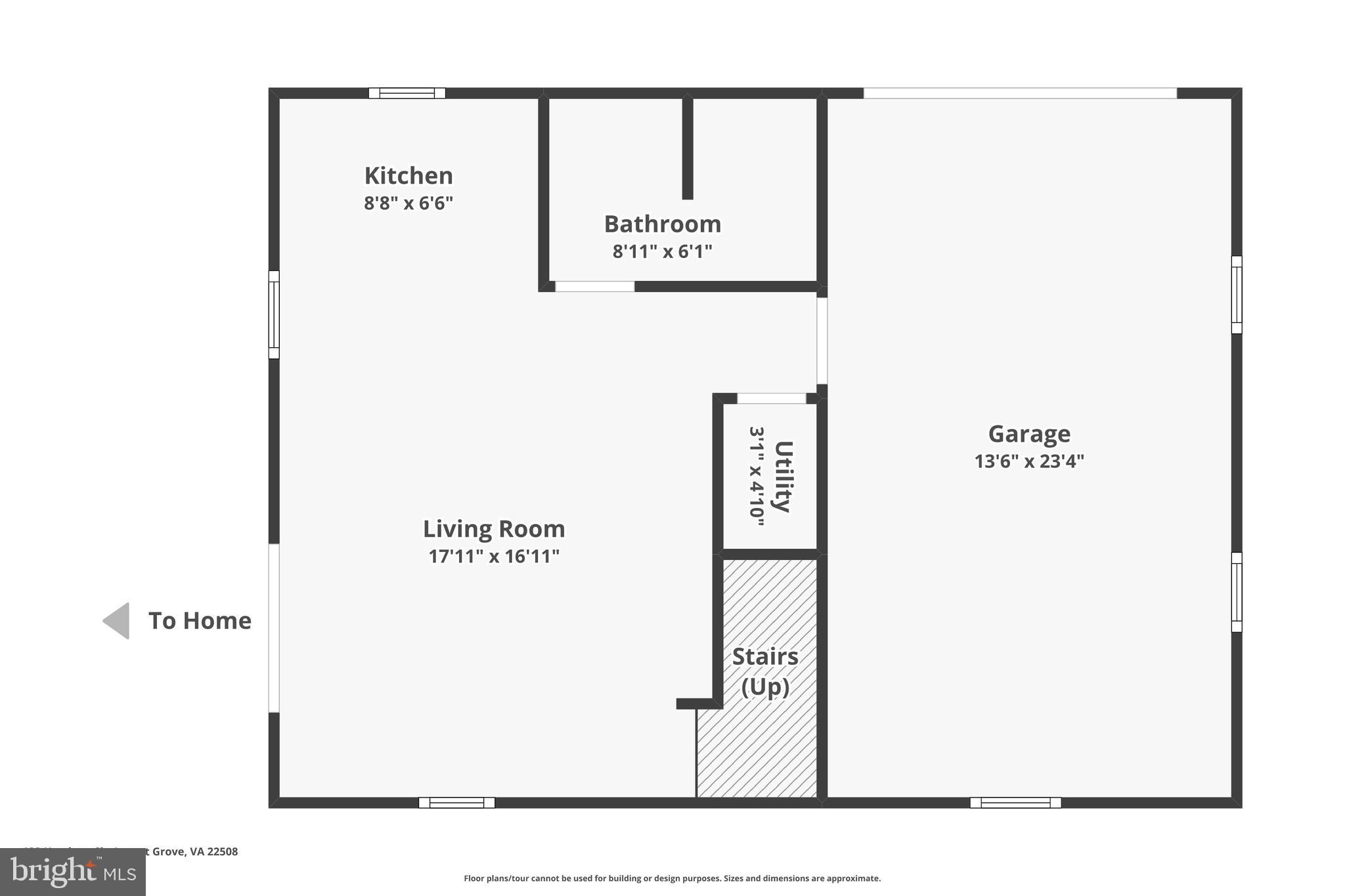 128 Harrison Circle Locust Grove, VA 22508 - Photo 64 of 65 Main level floorplan for the guesthouse