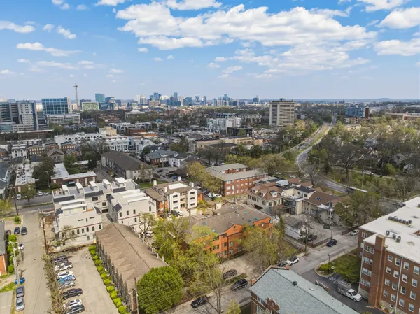 an aerial view of a city