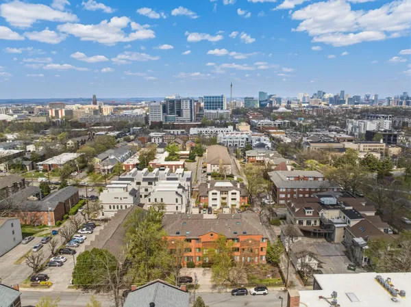 an aerial view of a city