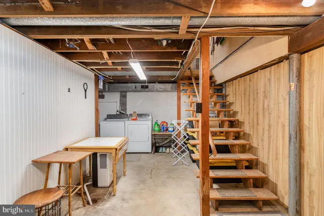 a view of storage and utility room