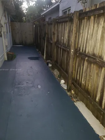 a view of a pathway of a building