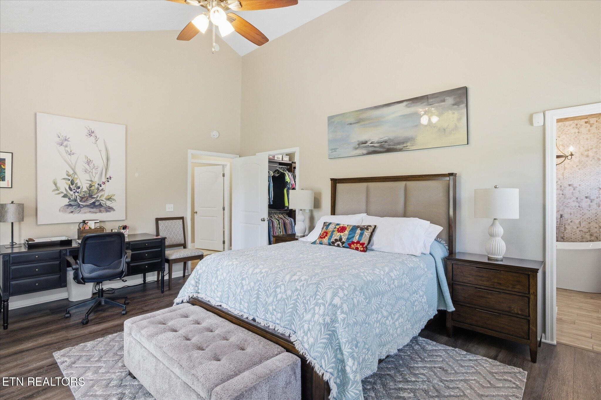 1330 Rippling Waters Circle Sevierville, TN 37876 - Photo 43 of 53 a bedroom with a bed a table and chair