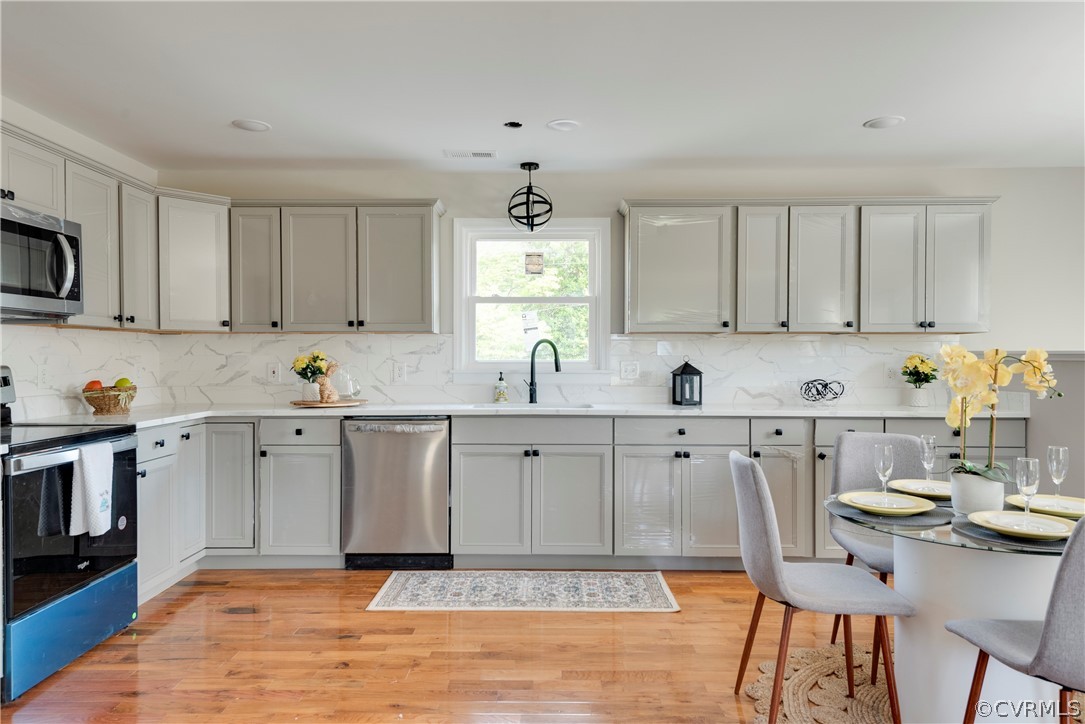 1114 Covington Road Colonial Heights, VA 23834 - Photo 6 of 47 a kitchen with a white cabinets and window
