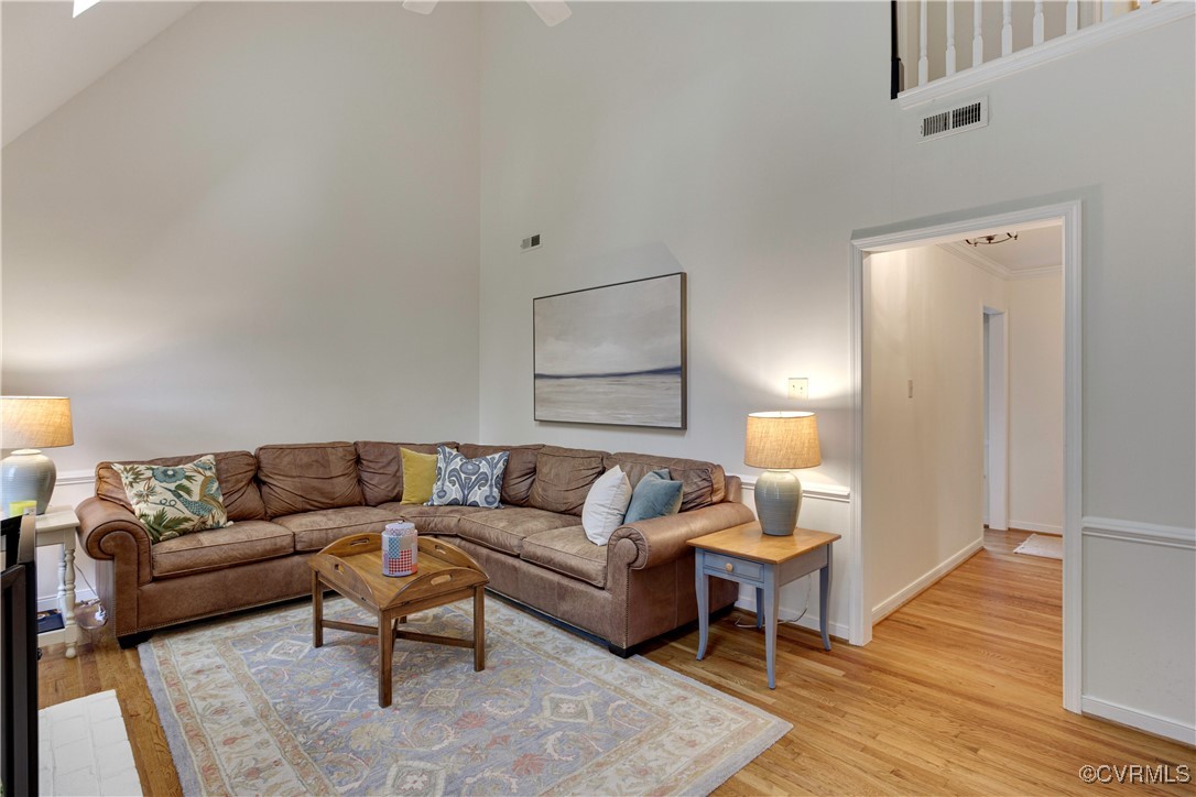 2706 Berkeley Pointe Drive Henrico, VA 23233 - Photo 24 of 48 a living room with furniture and a wooden floor