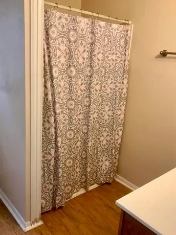 a view of bathroom with shower