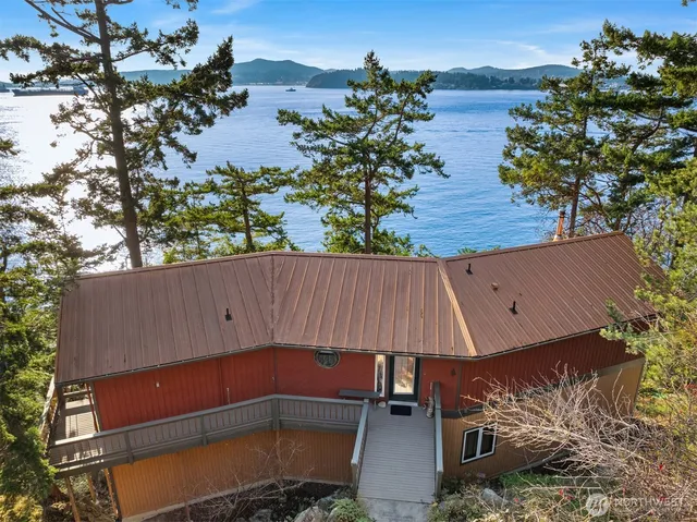 an outdoor view with patio