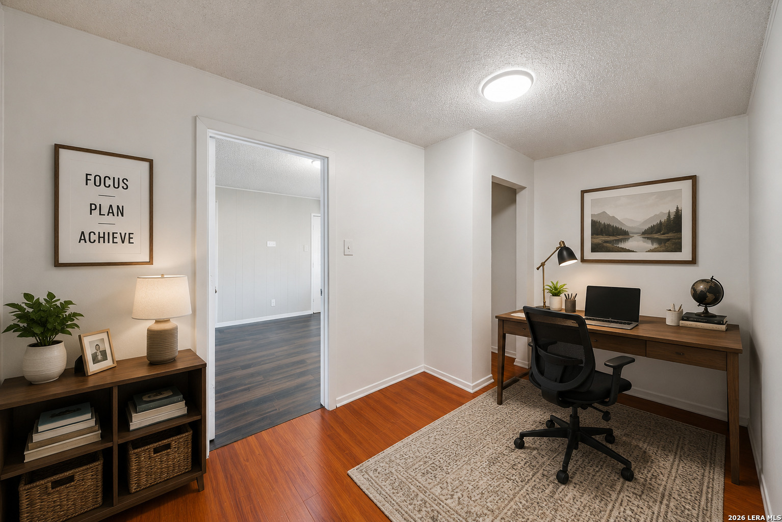 2307 Basse Road San Antonio, TX 78213 - Photo 14 of 17 a workspace with furniture and wooden floor