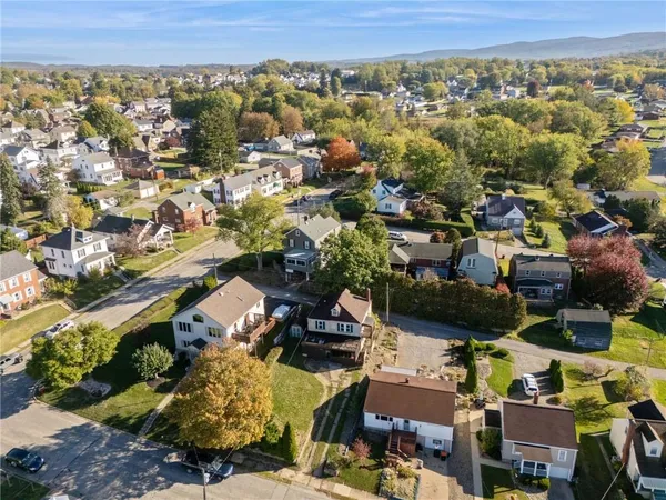 an aerial view of a city
