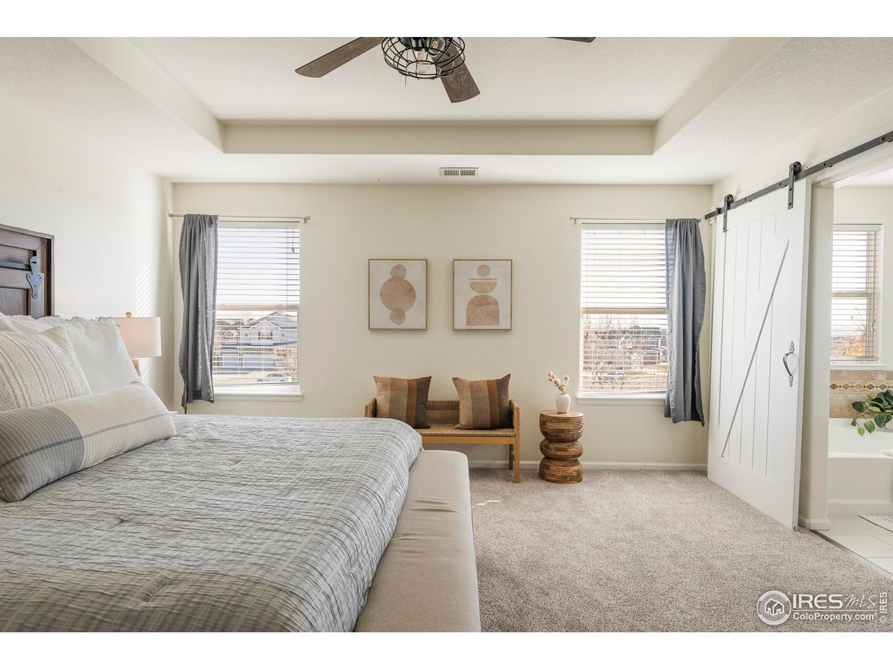 13420 Spruce Street Thornton, CO 80602 - Photo 21 of 48 a bedroom with furniture and windows