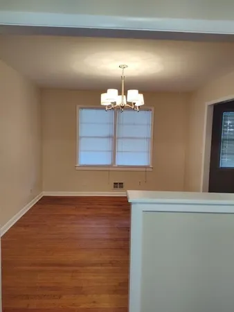 a view of a livingroom with a window