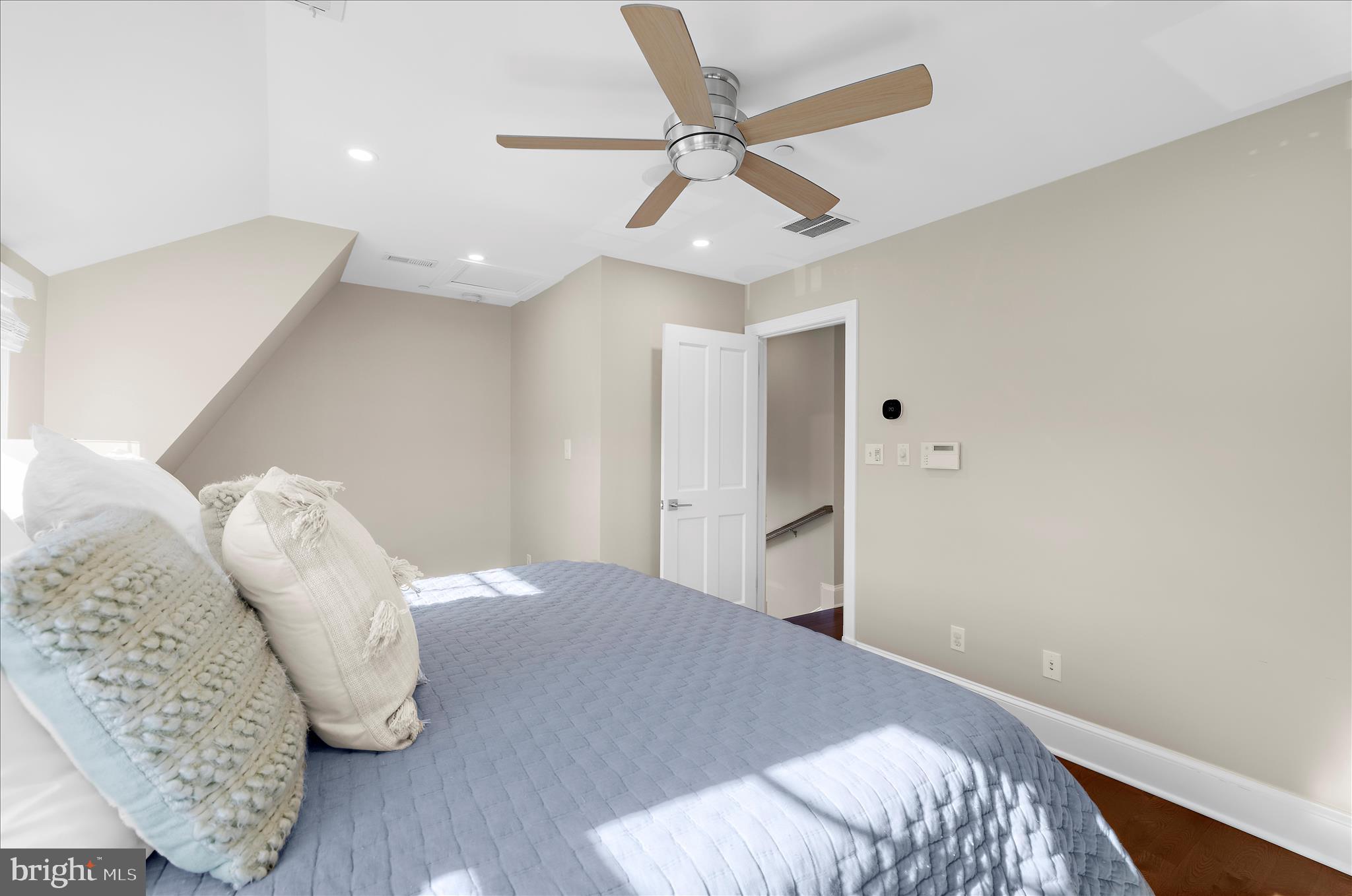 1102 Poplar Avenue Annapolis, MD 21401 - Photo 30 of 125 a bedroom with a bed and a ceiling fan