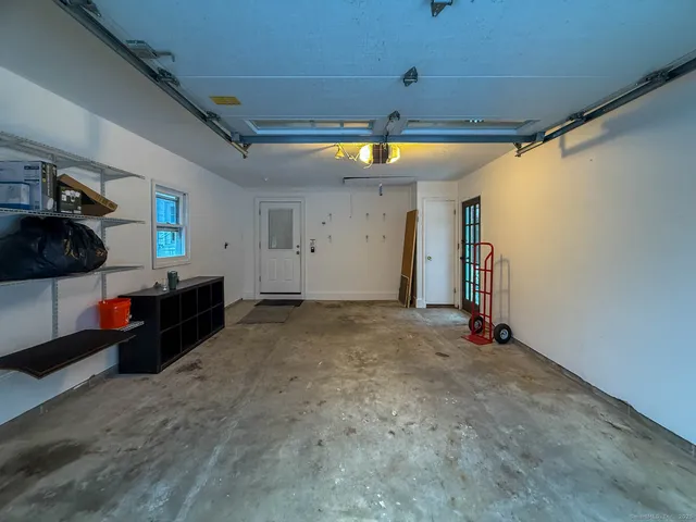 a view of a wooden roof with a bench