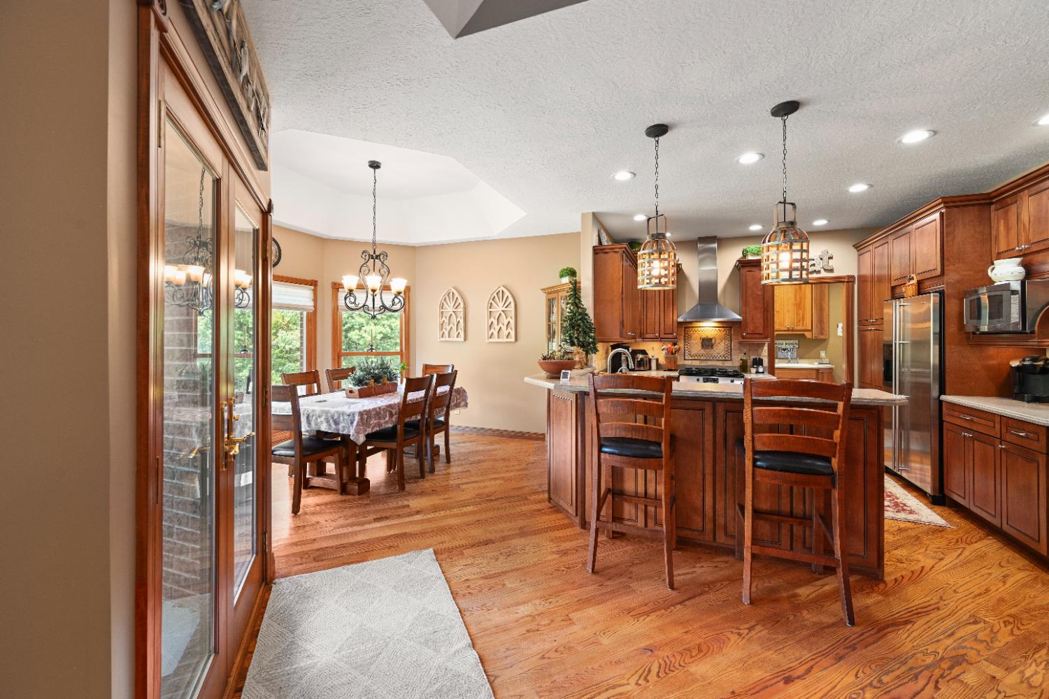 12656 Asche Road Sunman, IN 47041 - Photo 21 of 82 The Dining Room sits in a bay area at the back of the house, defined by a 10.5 foot trey ceiling