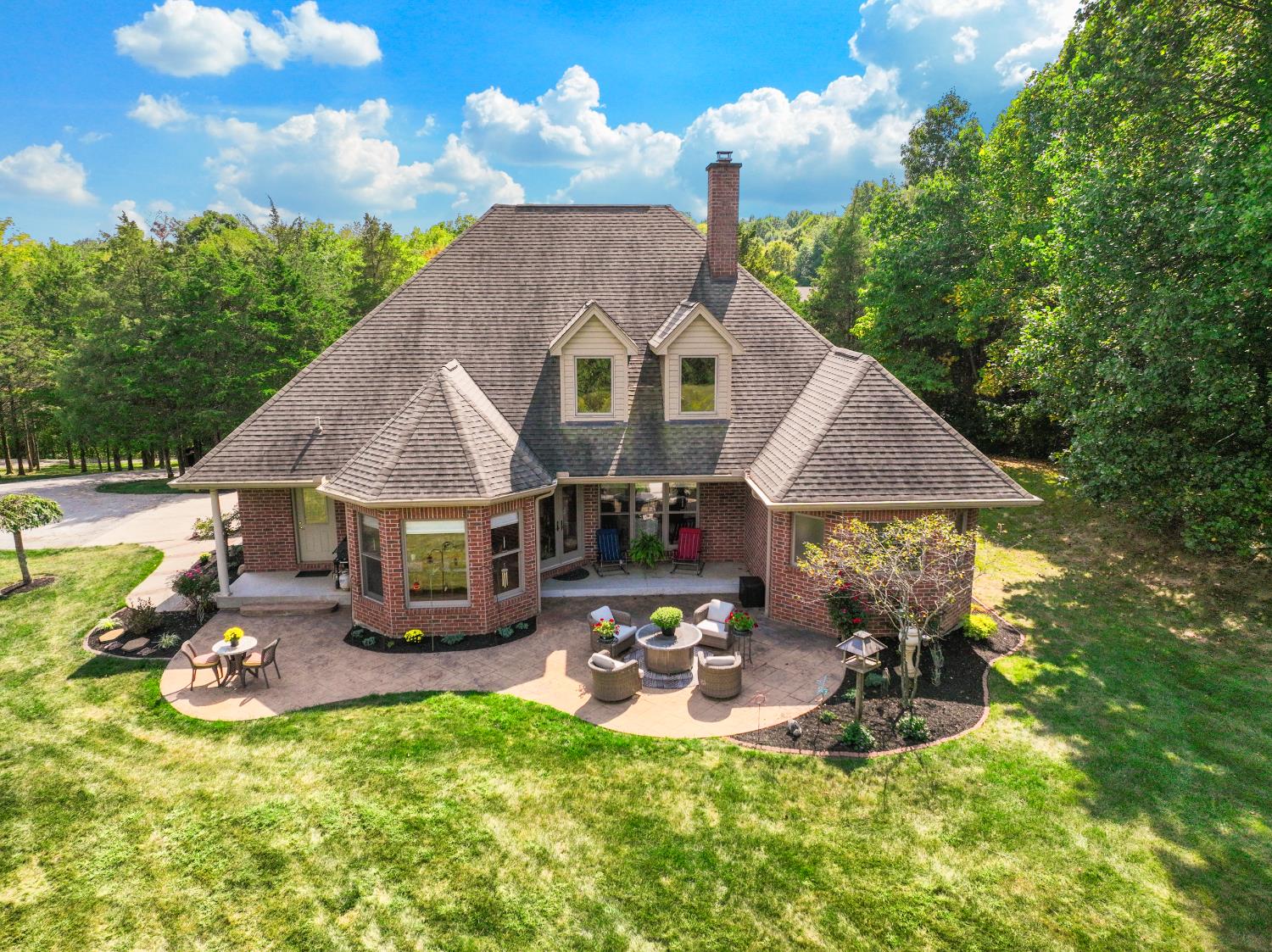 12656 Asche Road Sunman, IN 47041 - Photo 26 of 82 Stunning roof lines, beautiful landscaping