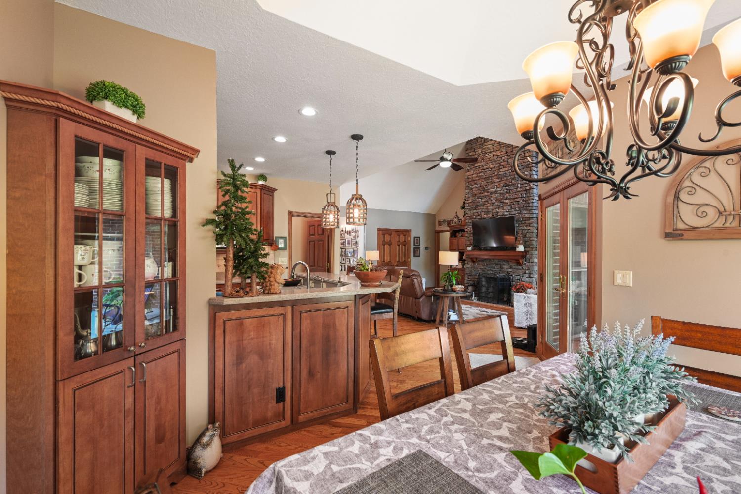 12656 Asche Road Sunman, IN 47041 - Photo 28 of 82 Built-in Curio cabinet in the Dining Room matches the kitchen & Great Room cabinets
