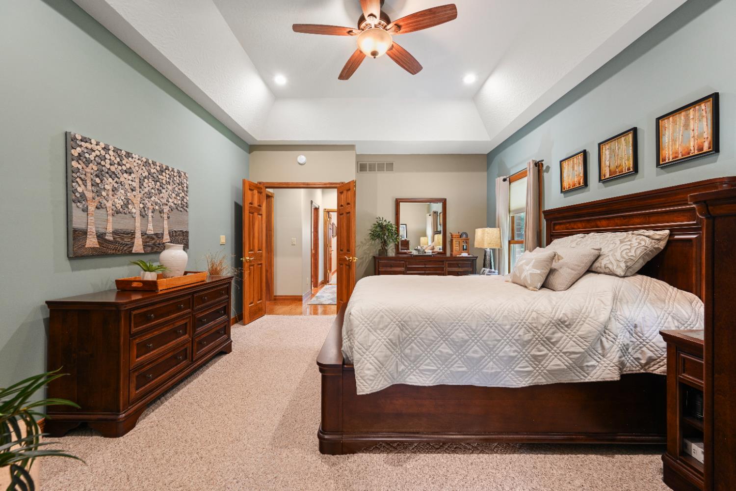 12656 Asche Road Sunman, IN 47041 - Photo 32 of 82 Double entry doors open to the side hallway toward the other bedrooms
