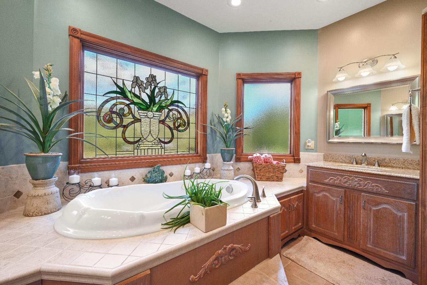 12656 Asche Road Sunman, IN 47041 - Photo 35 of 82 Separate His & Hers vanities with extra height cabinets with granite tops makes getting ready easy!