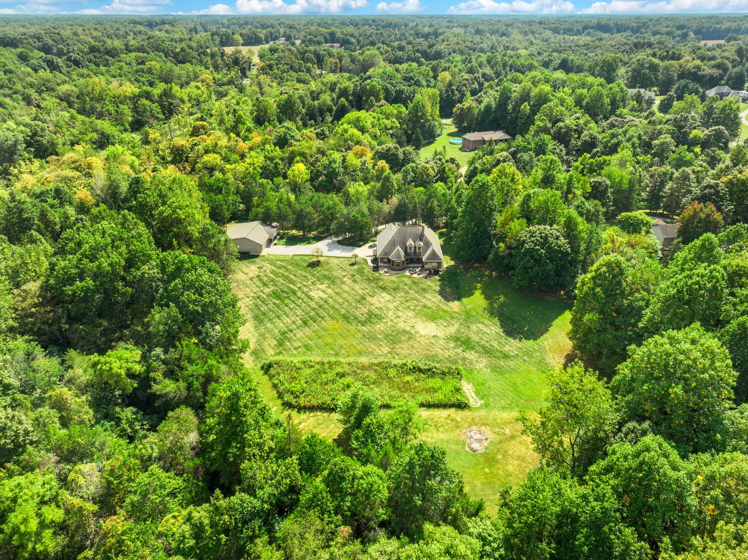 12656 Asche Road Sunman, IN 47041 - Photo 71 of 82 Aerial taken from the rear of the property towards the street