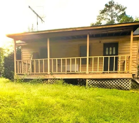 a house with a swimming pool