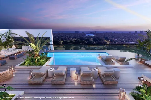 a view of a terrace with seating space