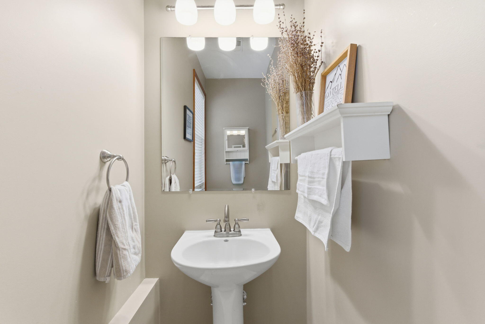 2726 North Goldring Road La Porte, IN 46350 - Photo 24 of 34 a bathroom with a sink a mirror and a shower
