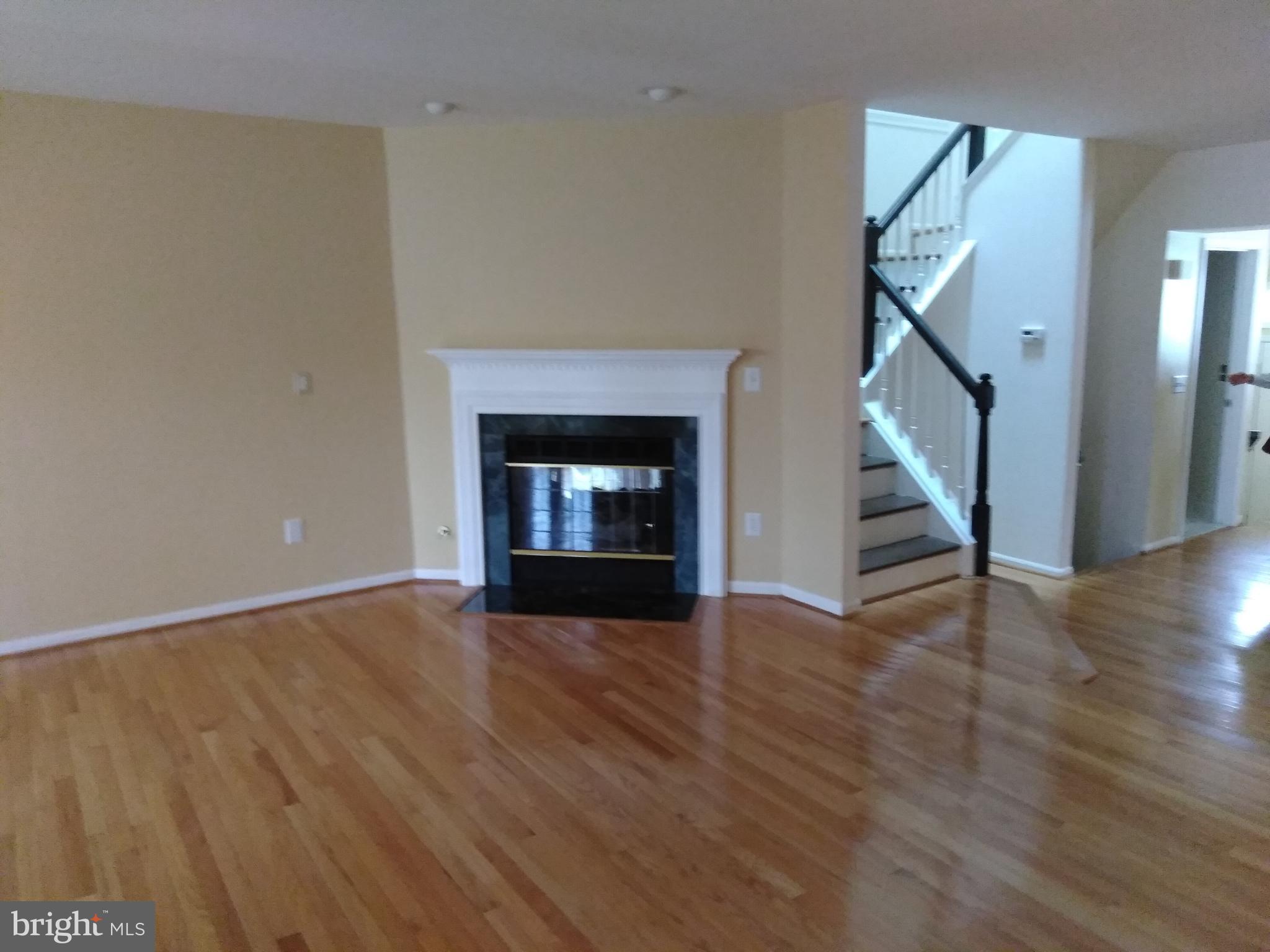 1384 Park Garden Lane Reston, VA 20194 - Photo 9 of 17 a view of an empty room with wooden floor fireplace and a window