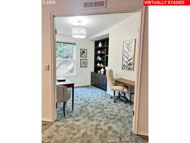 a room with furniture and a table