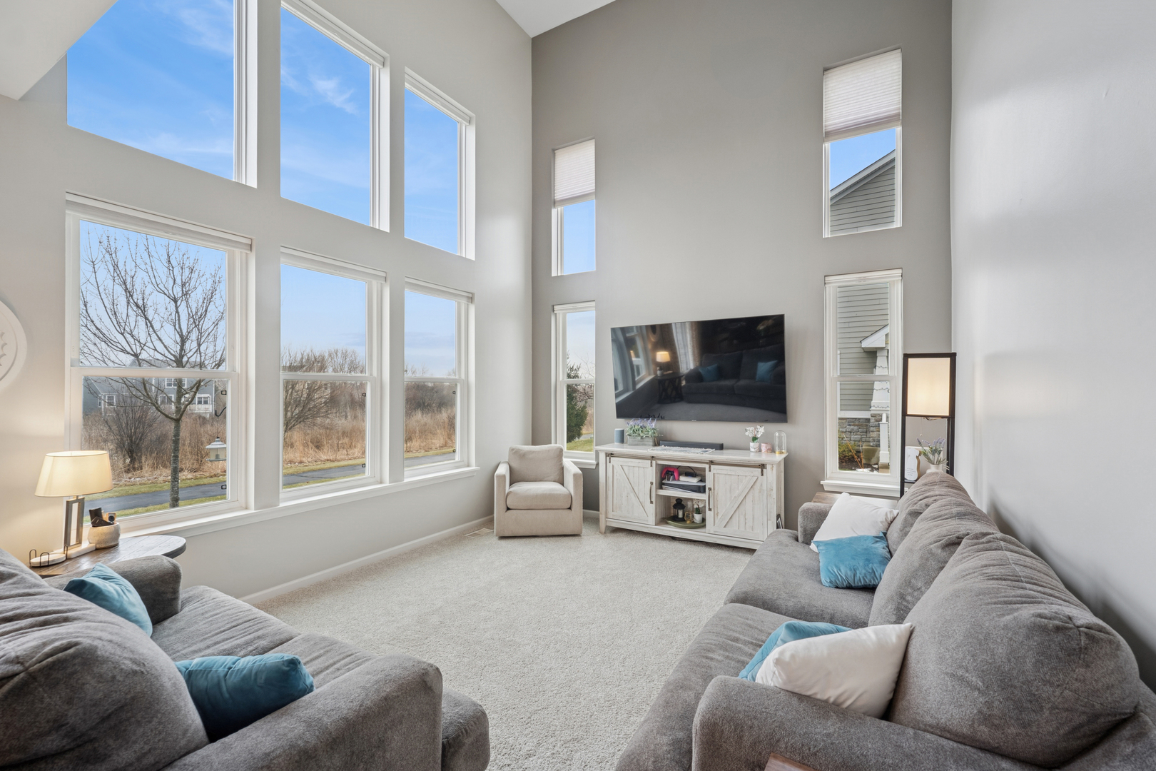 359 Copper Springs Lane Elgin, IL 60124 - Photo 6 of 23 a living room with furniture and a flat screen tv