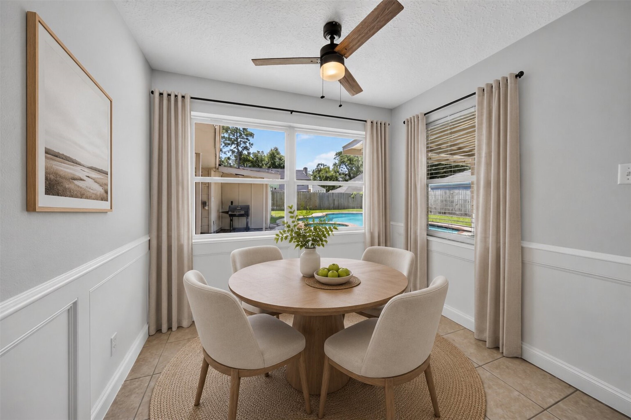5211 Nodaway Lane Spring, TX 77379 - Photo 6 of 41 Digitally Enhanced Image. Breakfast area with view into backyard of Pool and Spa.