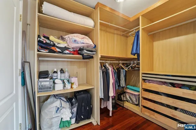 a view of a patio with wooden floor