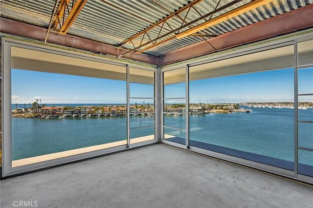 a view of a hallway with a garage