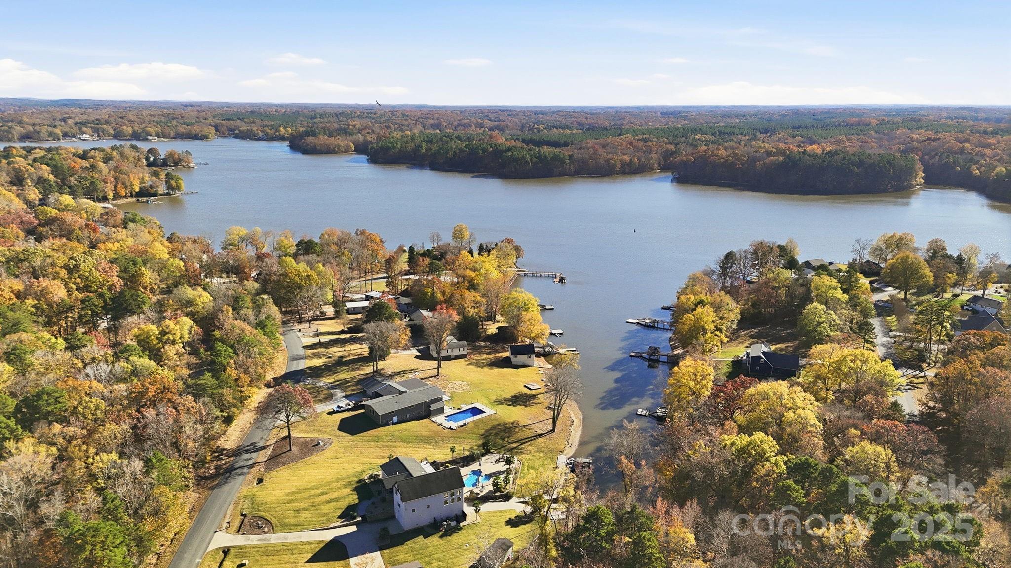 295 Mainsail Road Salisbury, NC 28146 - Photo 42 of 42 an aerial view of ocean with residential house and outdoor space